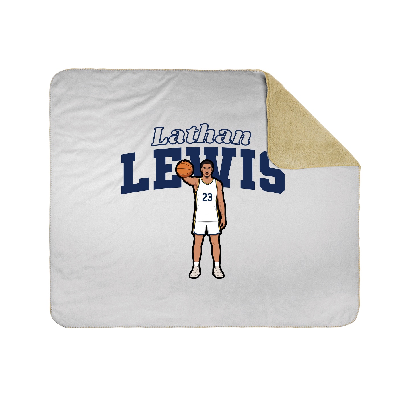 Throw Blanket — Name Arch in White