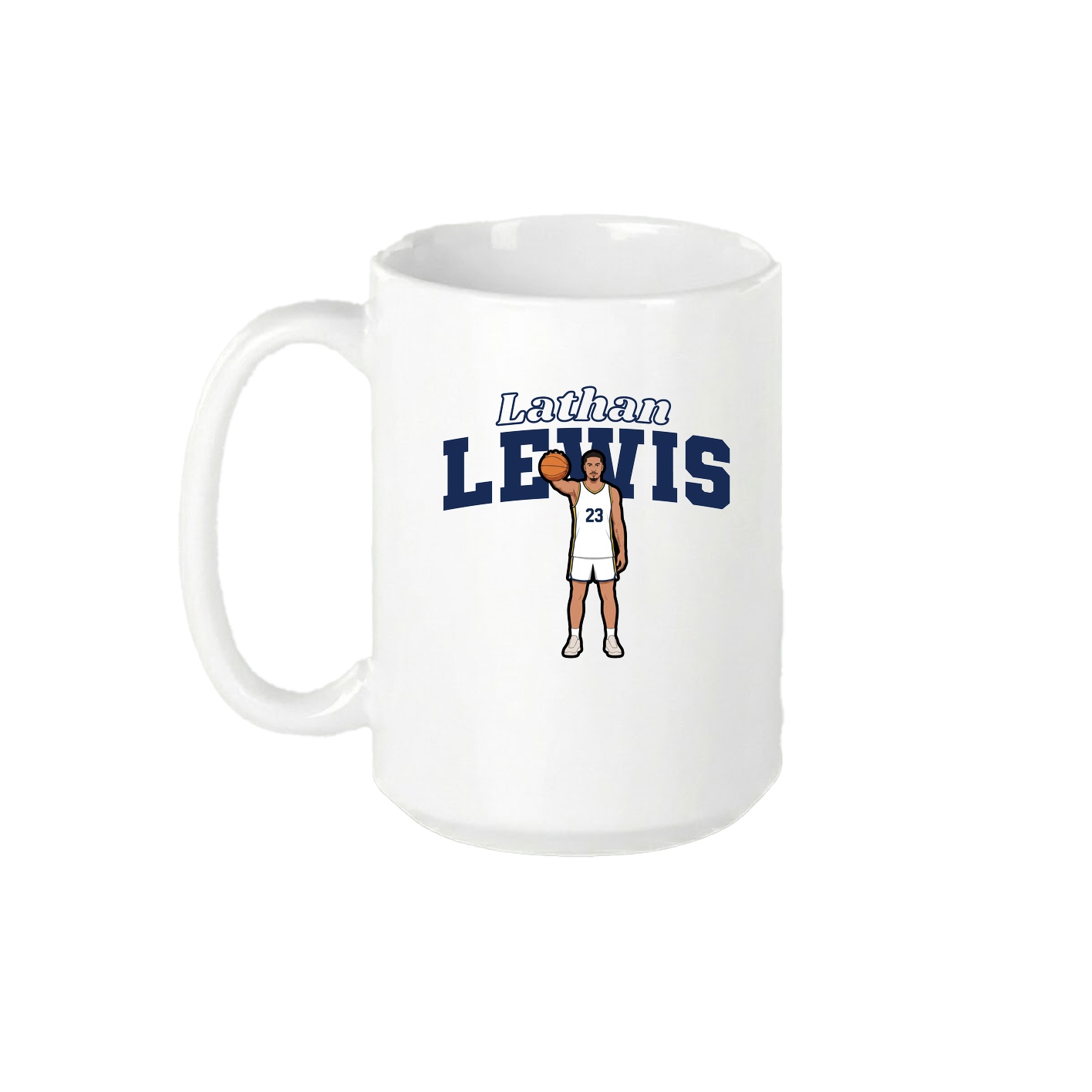 15oz Coffee Mug — Name Arch in White
