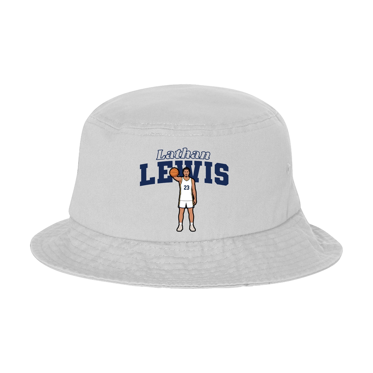 Bucket Cap — Name Arch in White