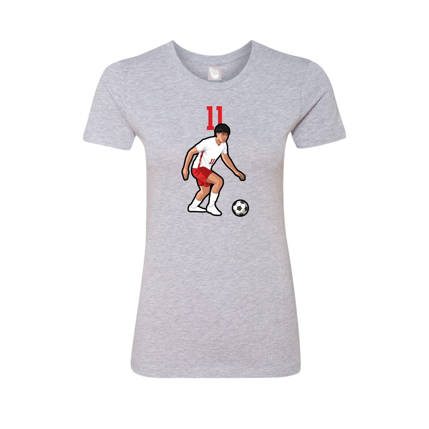 Womens Tee — Number Top in Grey