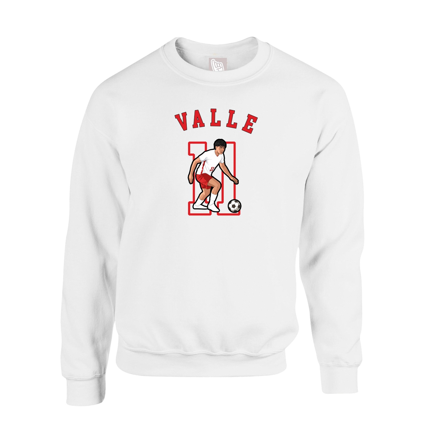 Fleece Crew — Shirsey Arch in White