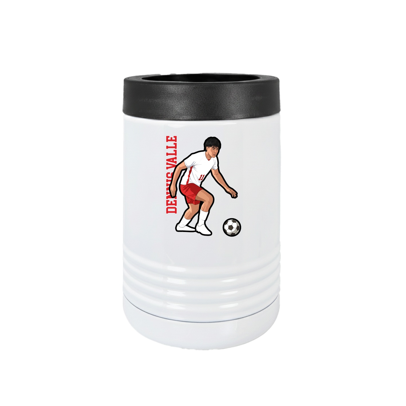 Beverage Holder — Name Vertical in White