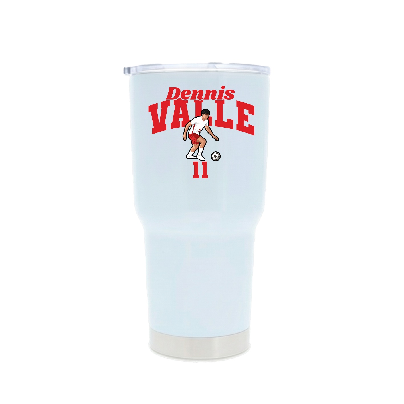 30oz Stainless Steel Tumbler — Signature Arch in White