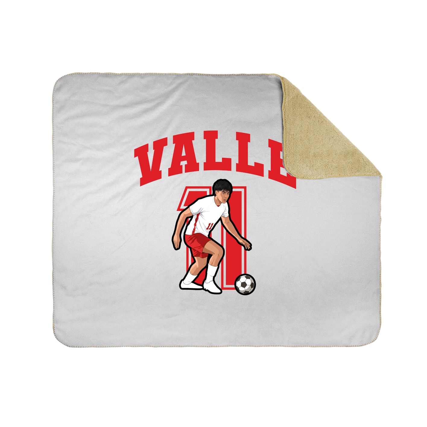 Throw Blanket — Number in White