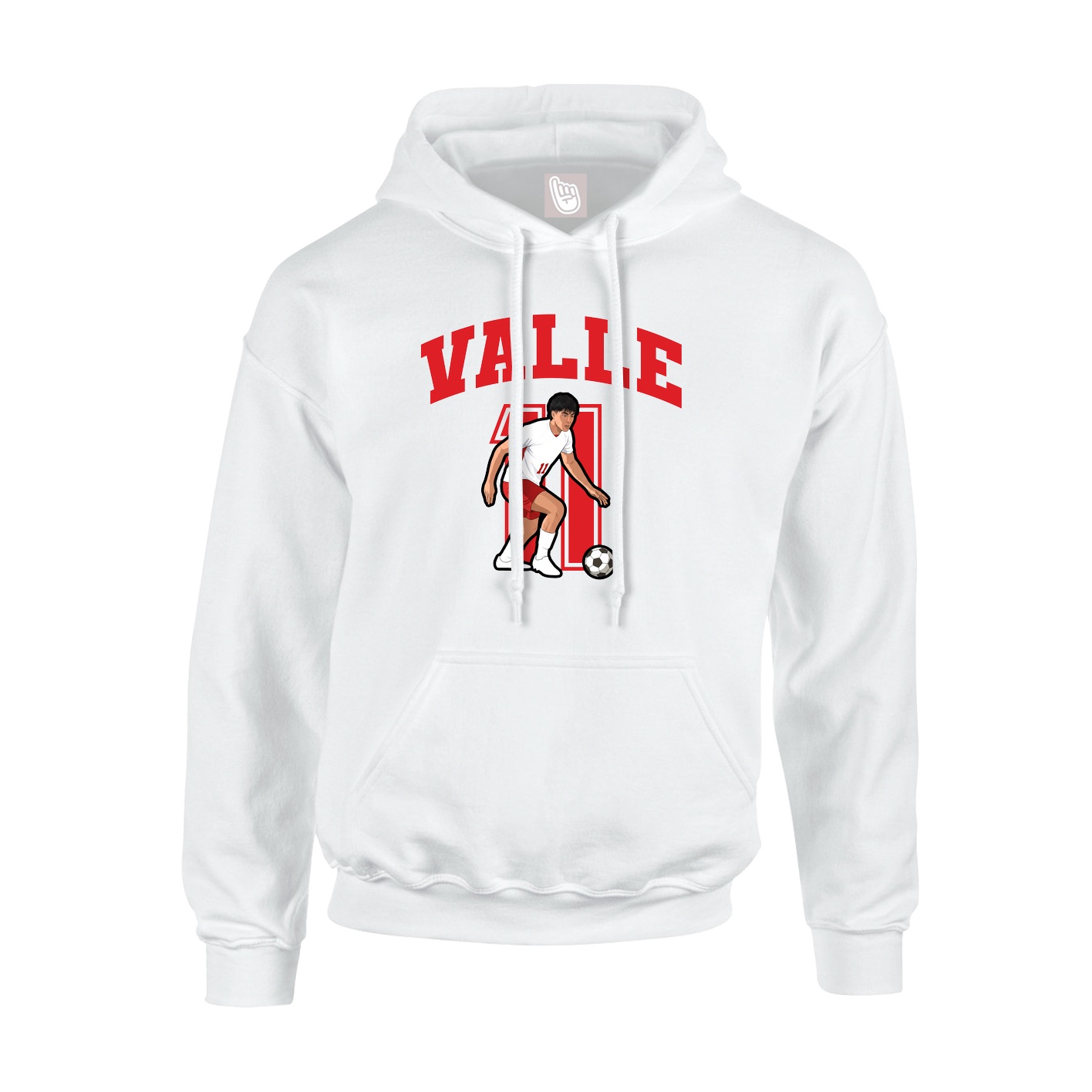 Hoodie — Number in White