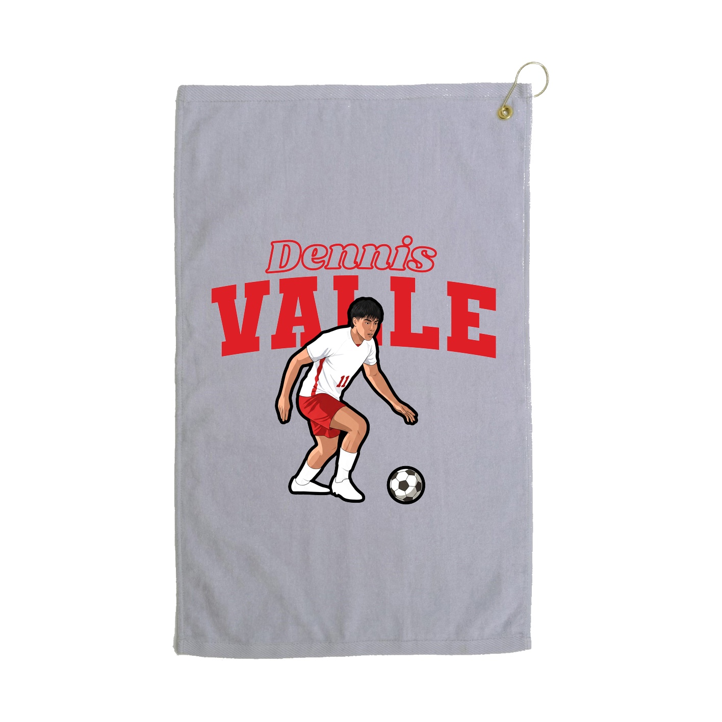 Golf Towel — Name Arch in Grey