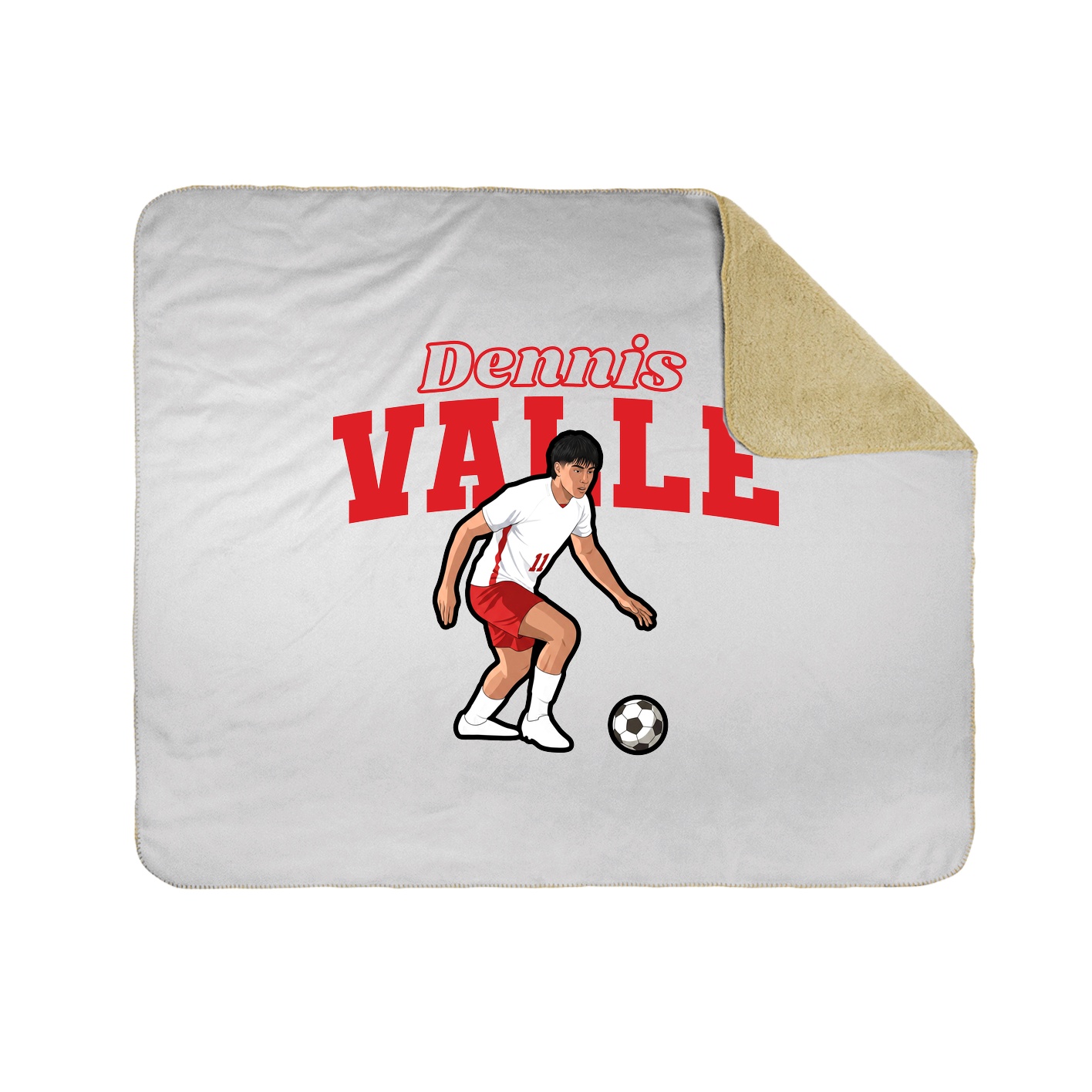 Throw Blanket — Name Arch in White