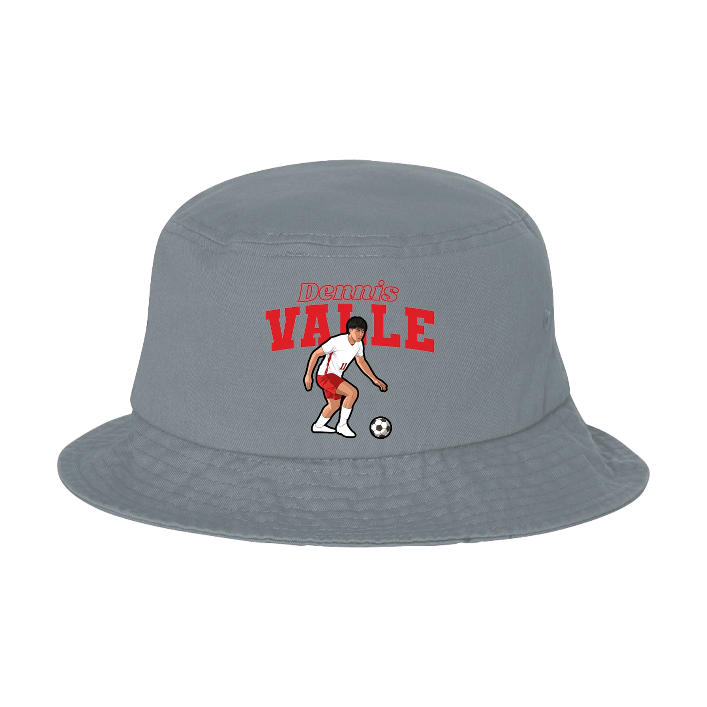 Bucket Cap — Name Arch in Grey