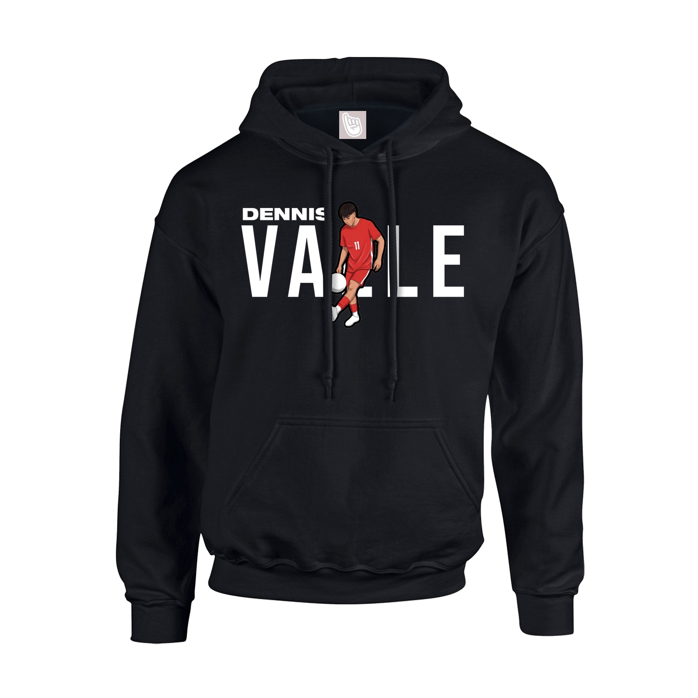 Youth Hoodie — Player Name in Black