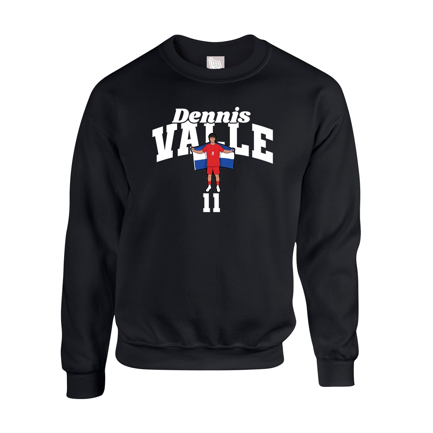 Fleece Crew — Signature Arch in Black