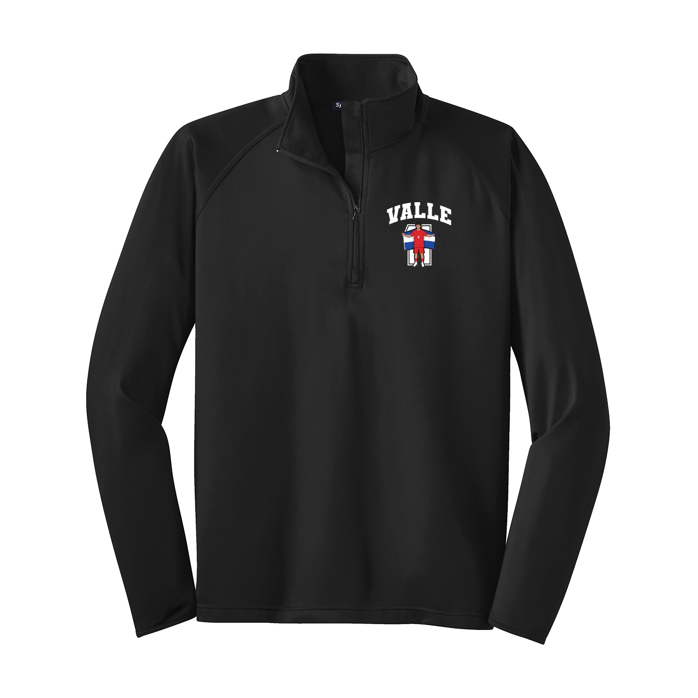 Q-Zip Pullover — Number in Black