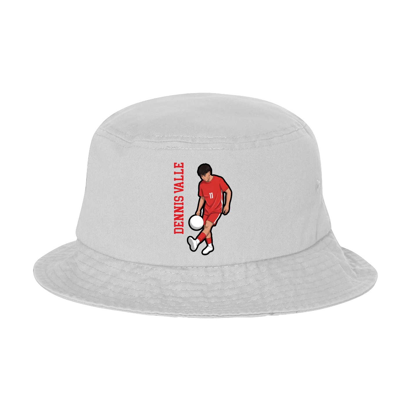 Bucket Cap — Name Vertical in White