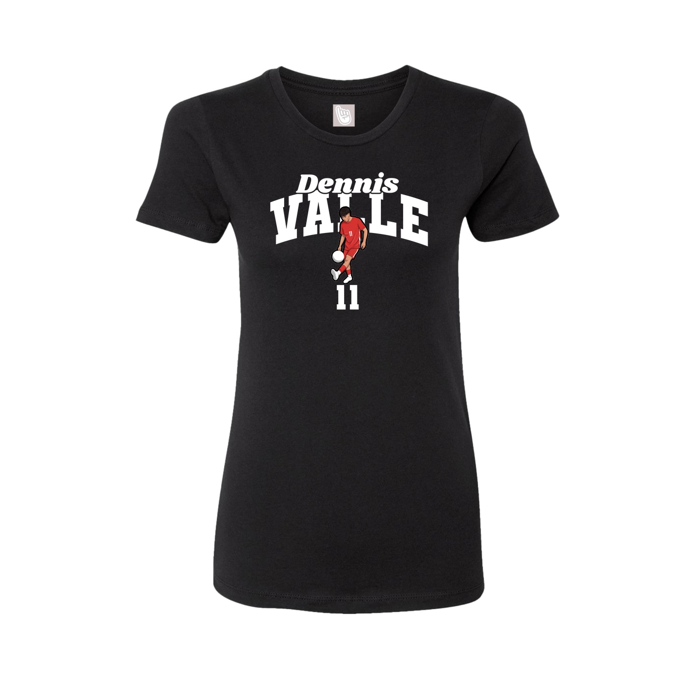 Fitted Women's Tee — Signature Arch in Black