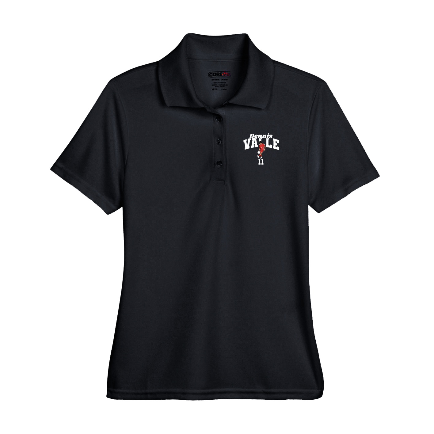 Performance Polo — Signature Arch in Black