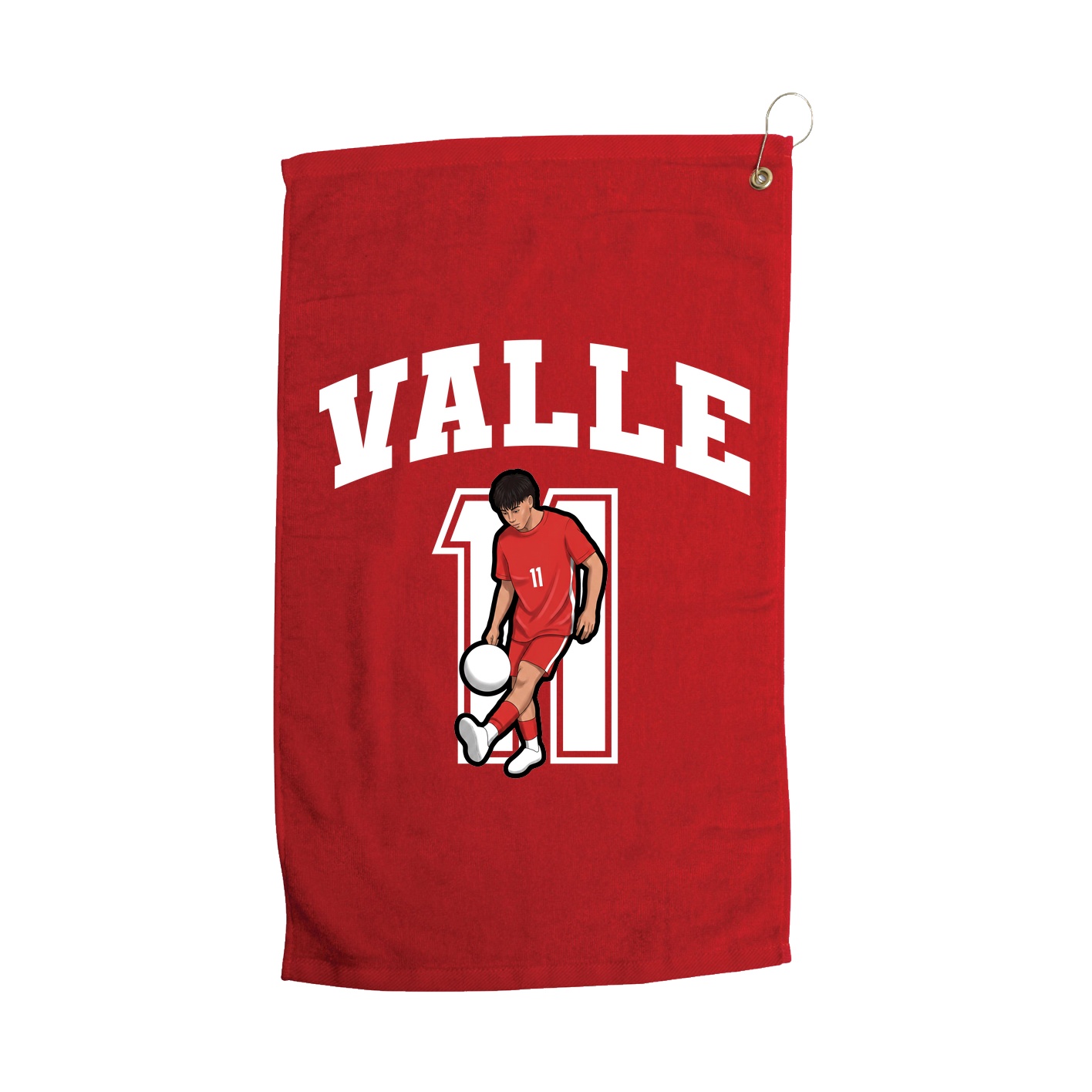 Golf Towel — Number in Red