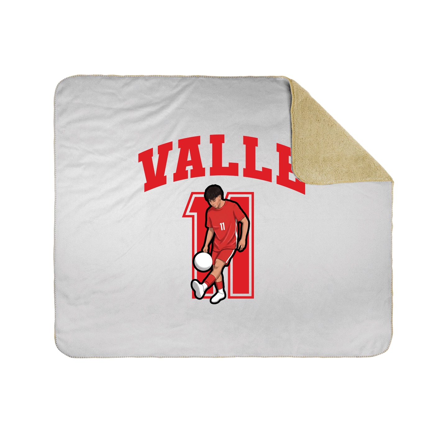Throw Blanket — Number in White