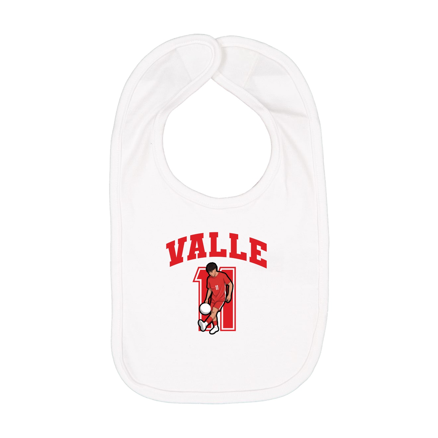 Infant Bib — Number in White