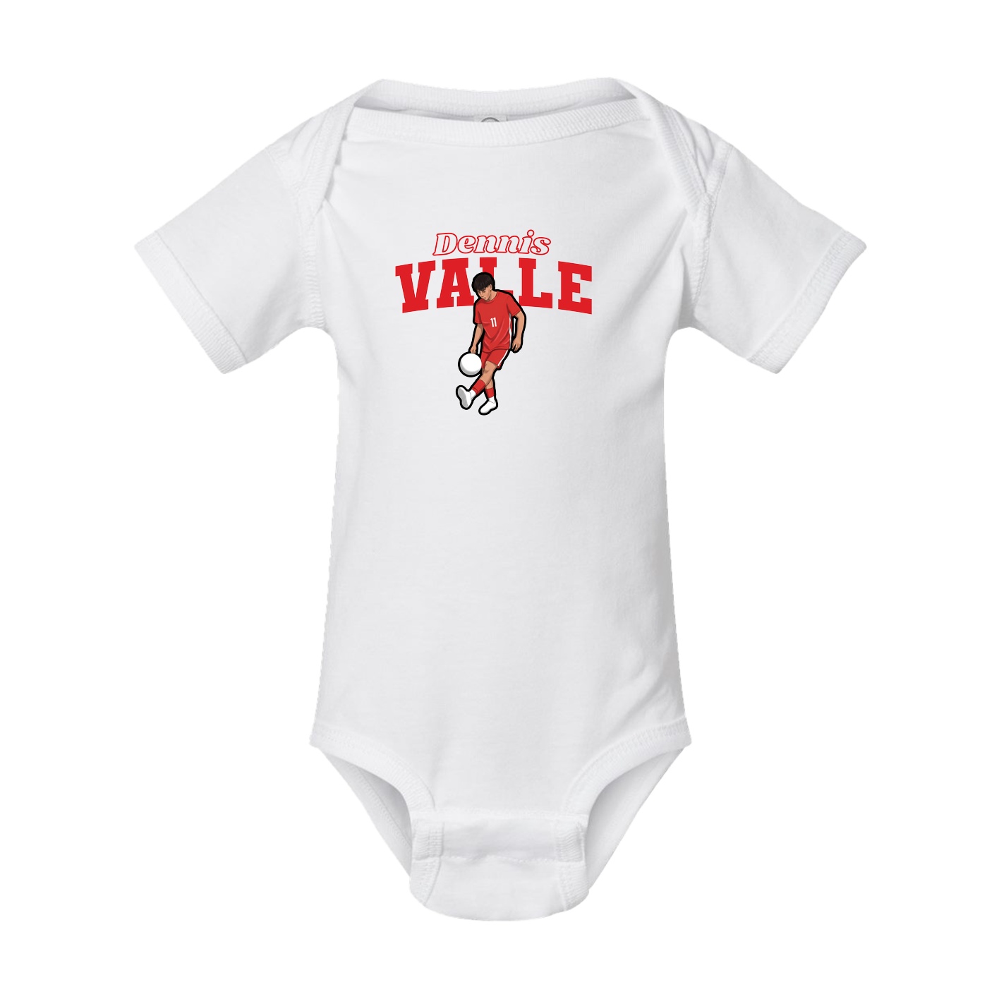 Baby Onesie — Name Arch in White