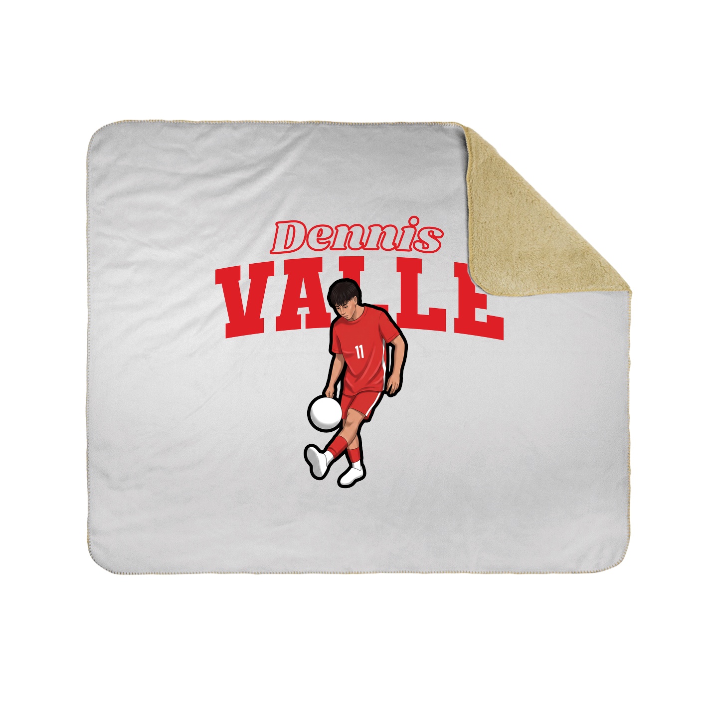 Throw Blanket — Name Arch in White