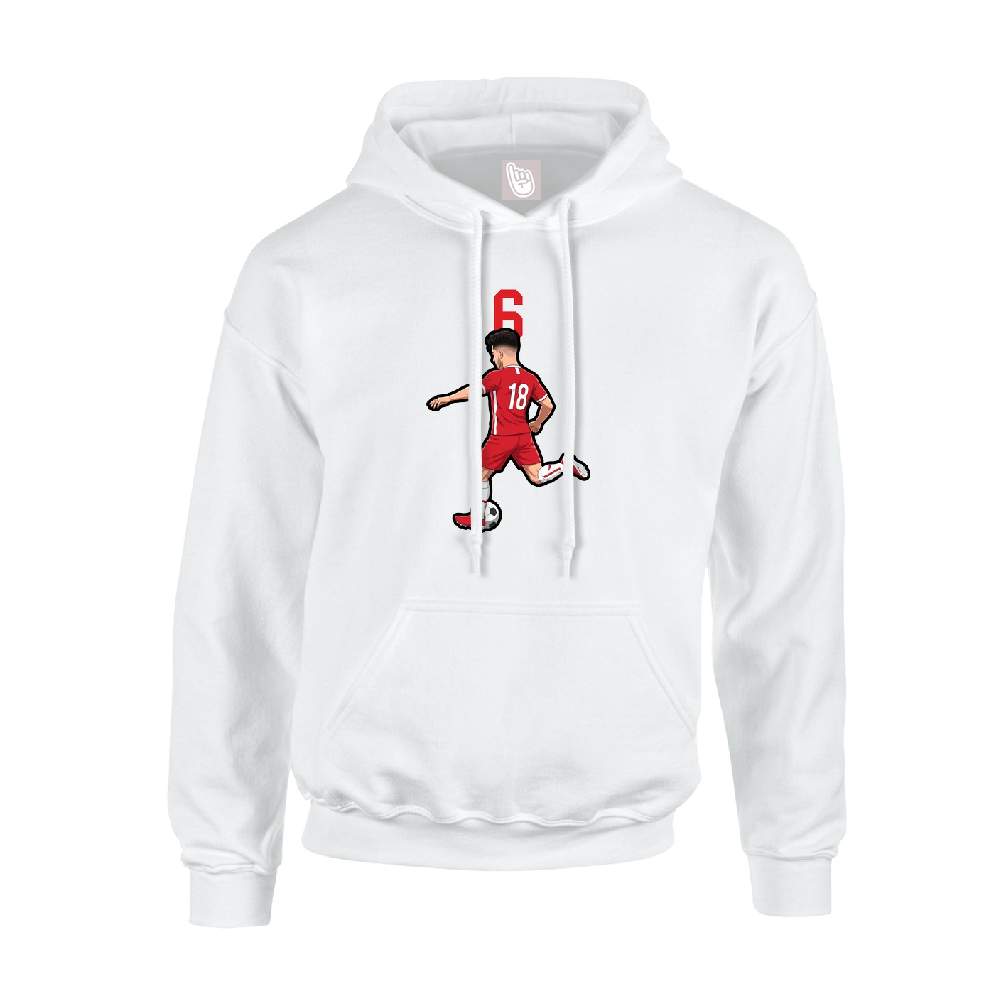Hoodie — Number Top in White