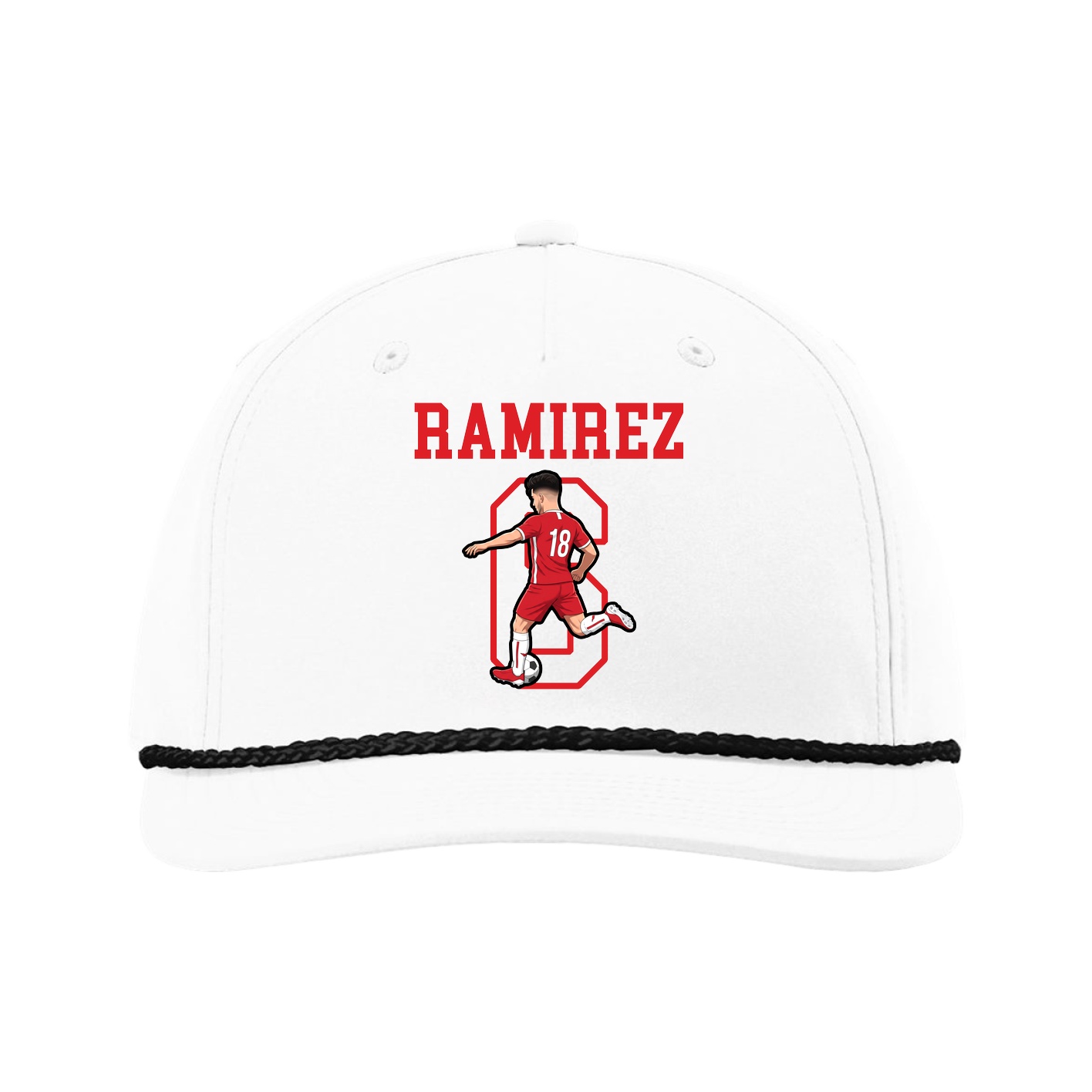 Five-Panel Classic Rope Cap — Shirsey in White