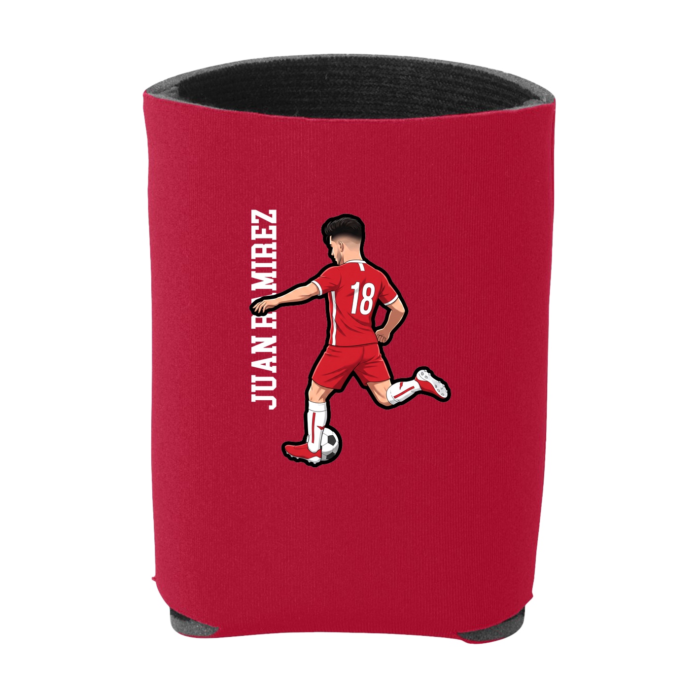 Can Holder — Name Vertical in Red