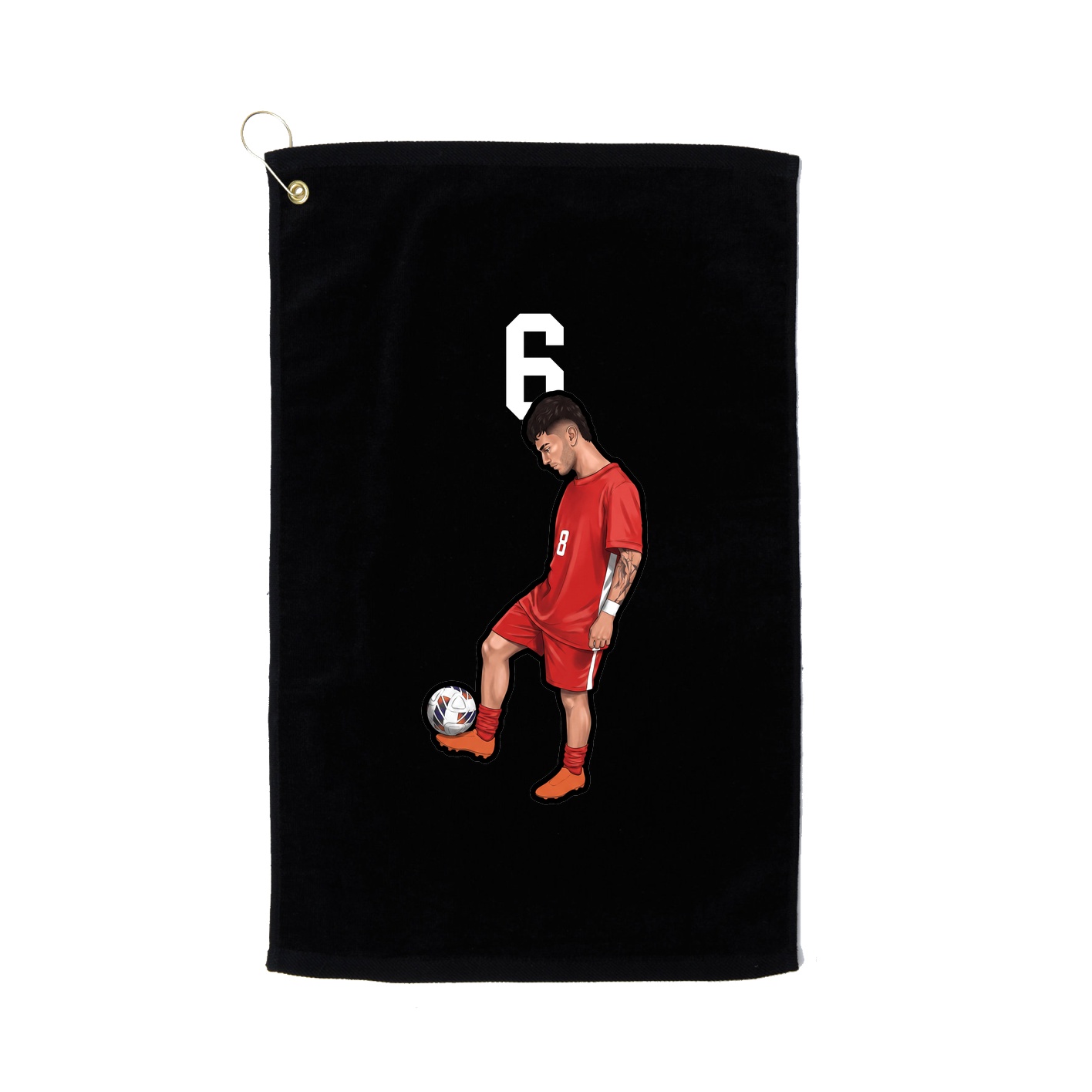 Golf Towel — Number Top in Black