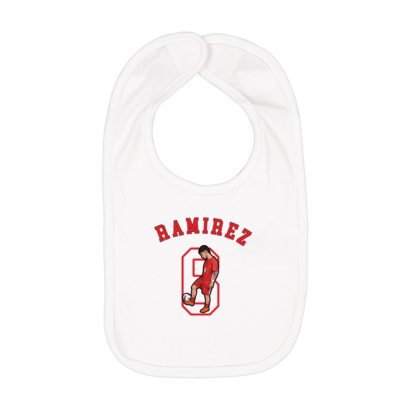 Infant Bib — Shirsey Arch in White