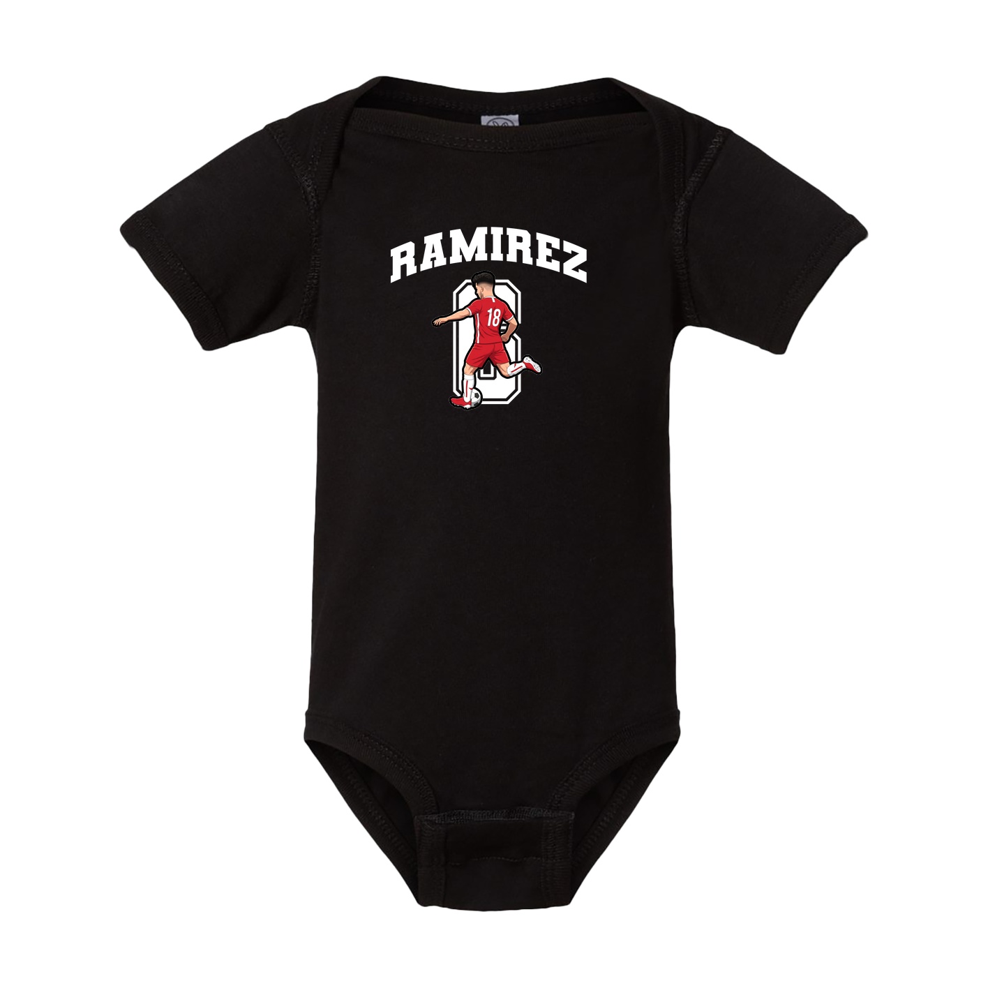 Baby Onesie — Number in Black