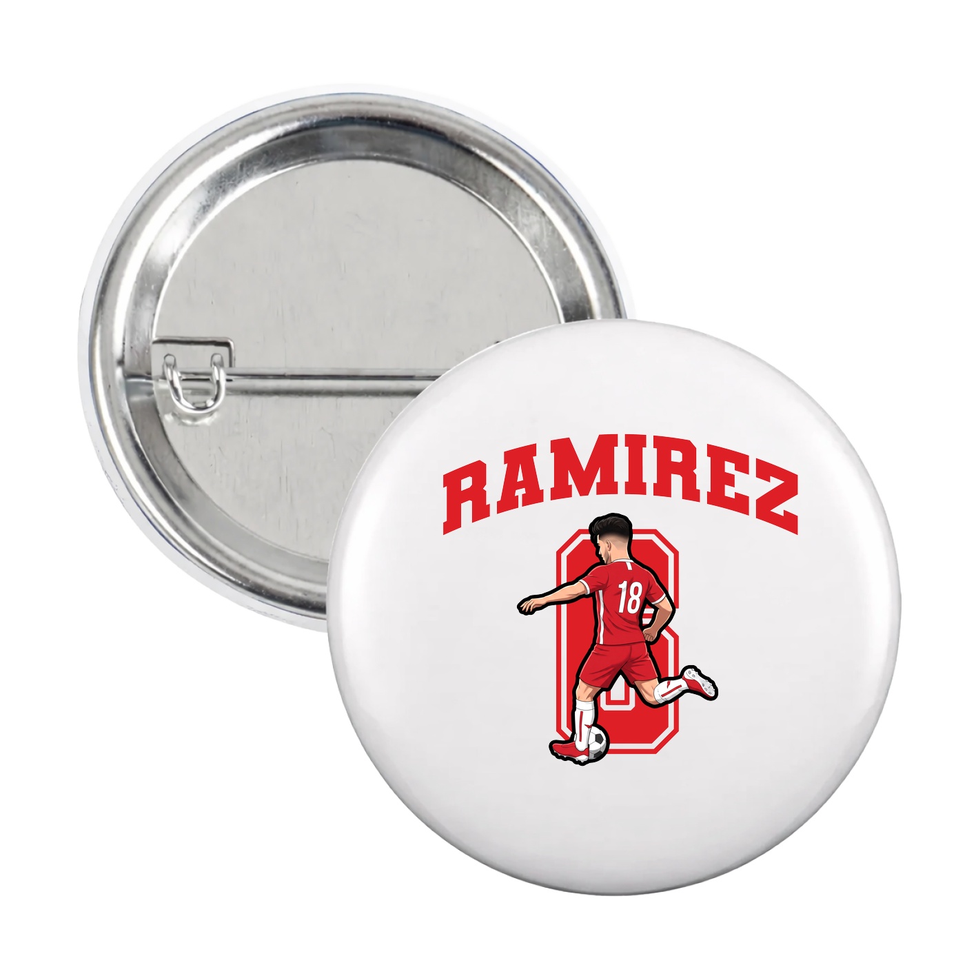 Game Day Button — Number in White
