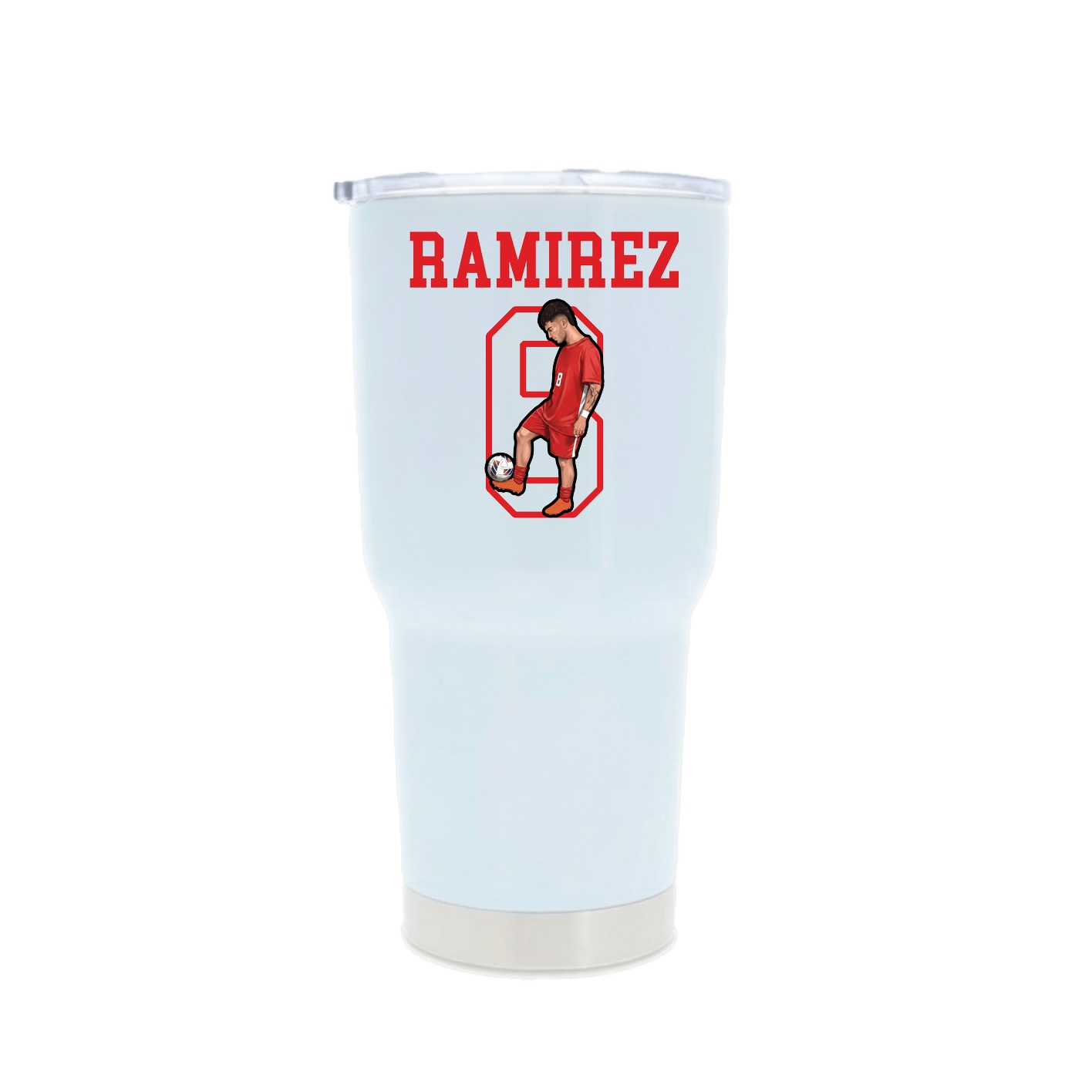 30oz Stainless Steel Tumbler — Shirsey in White