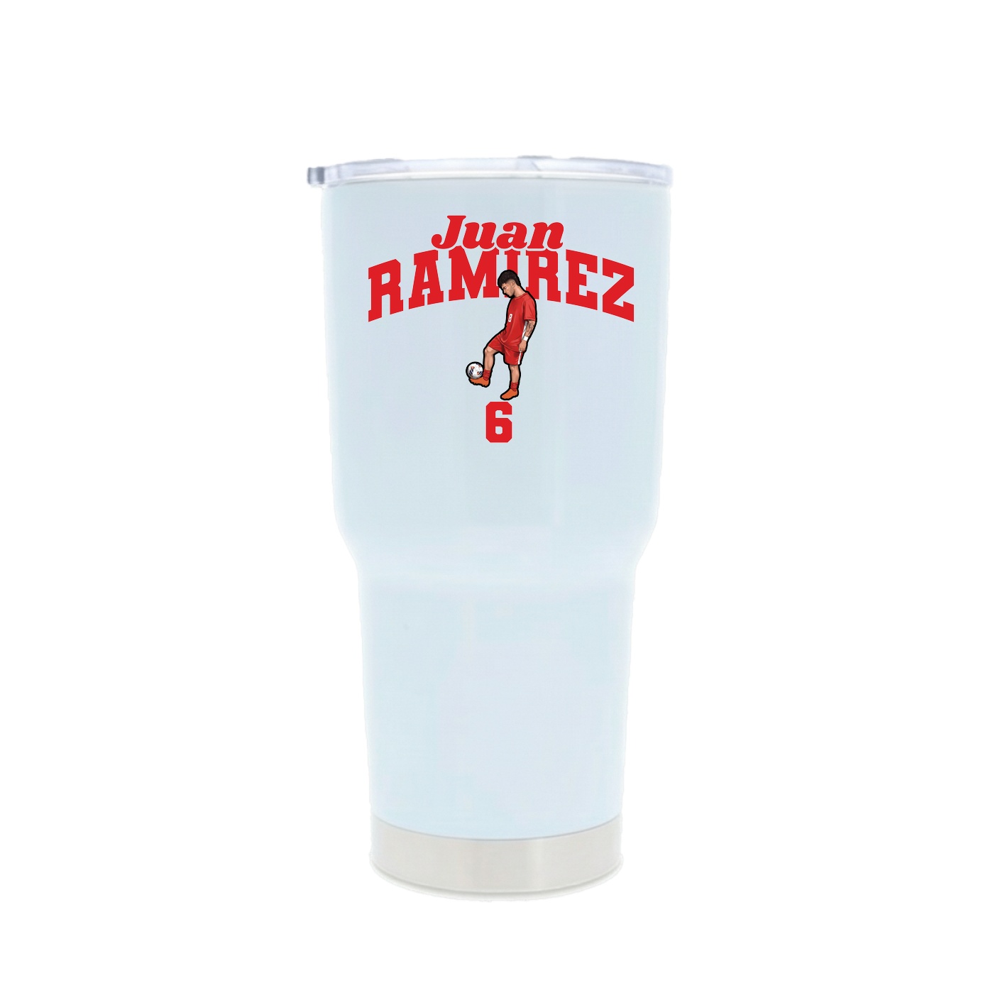 30oz Stainless Steel Tumbler — Signature Arch in White