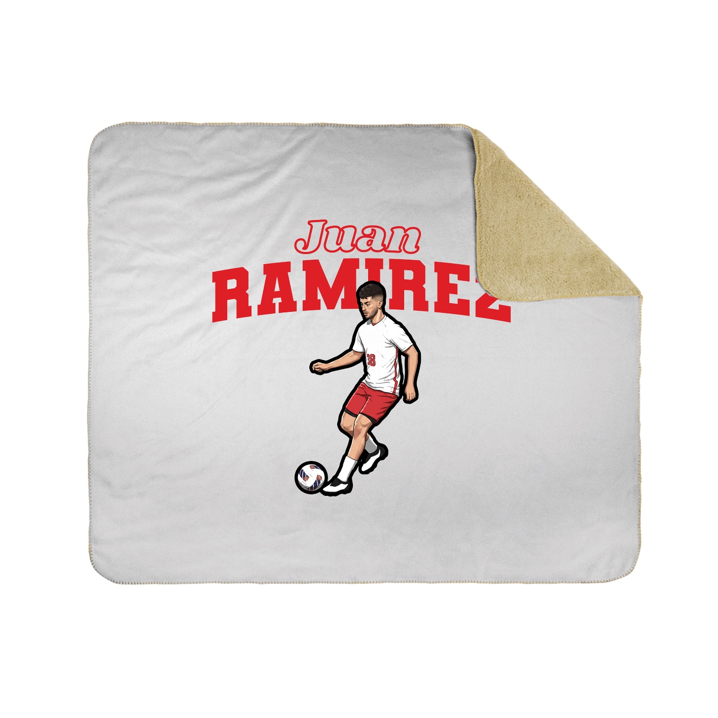Throw Blanket — Name Arch in White