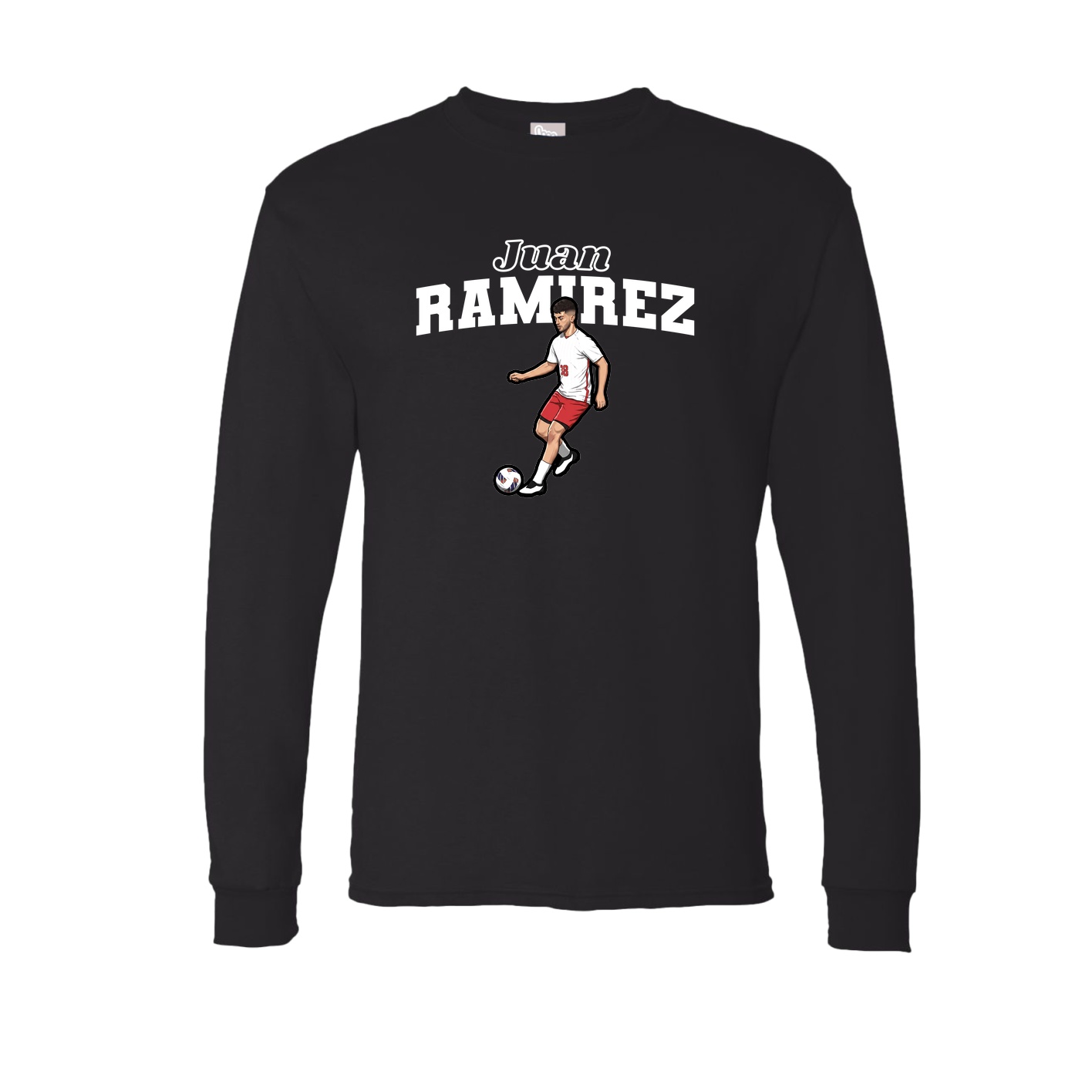 Long Sleeve Tee — Name Arch in Black