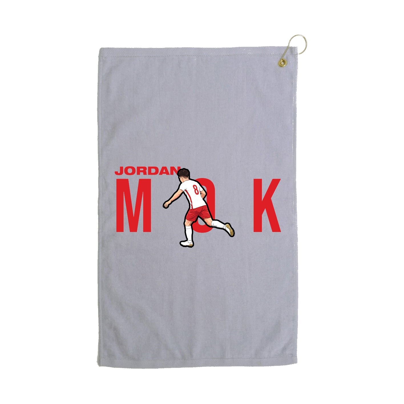 Golf Towel — Player Name in Grey