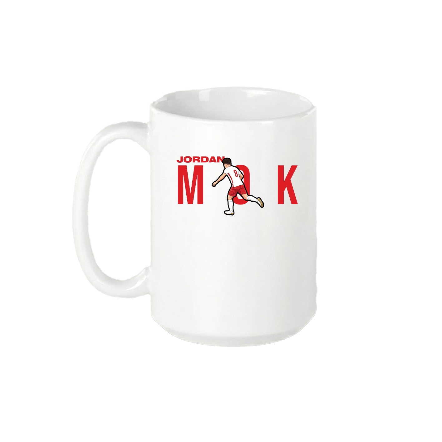 15oz Coffee Mug — Player Name in White