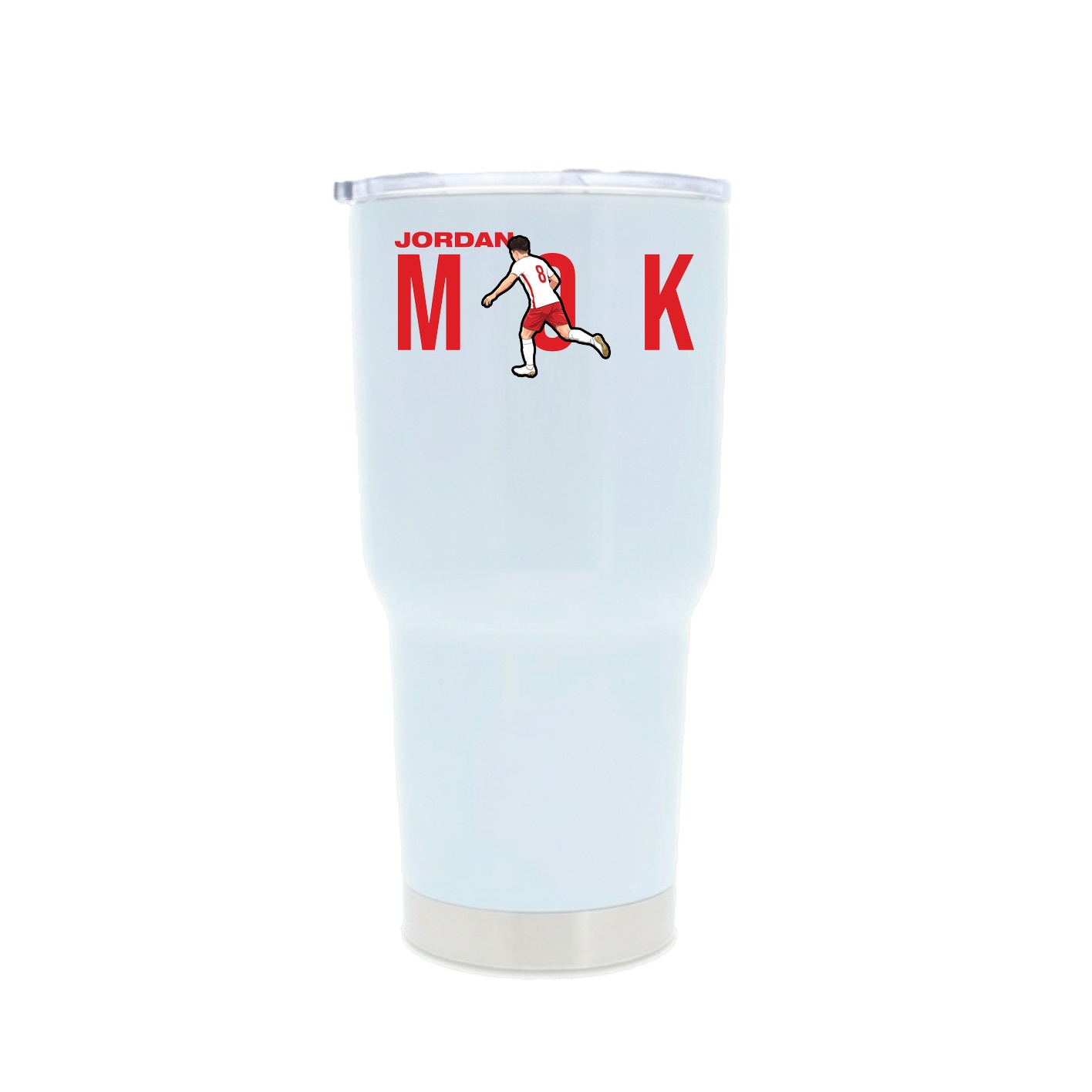 30oz Stainless Steel Tumbler — Player Name in White