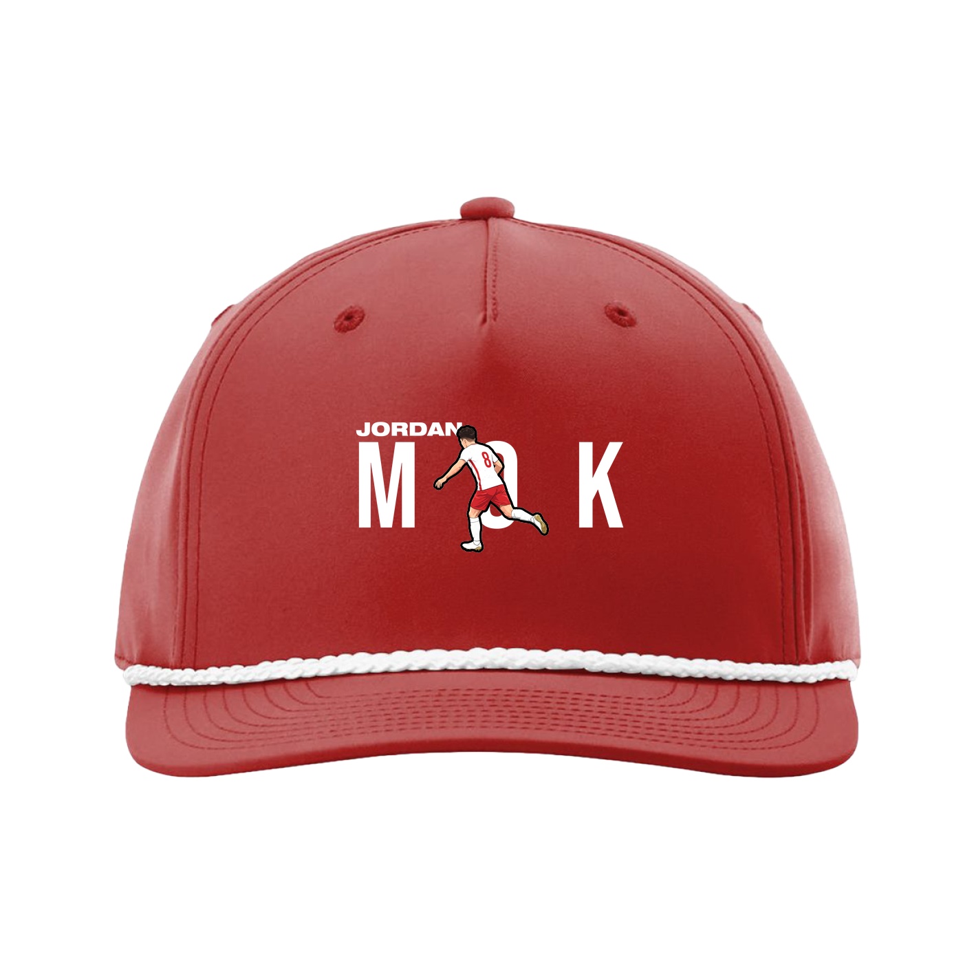 Five-Panel Classic Rope Cap — Player Name in Red