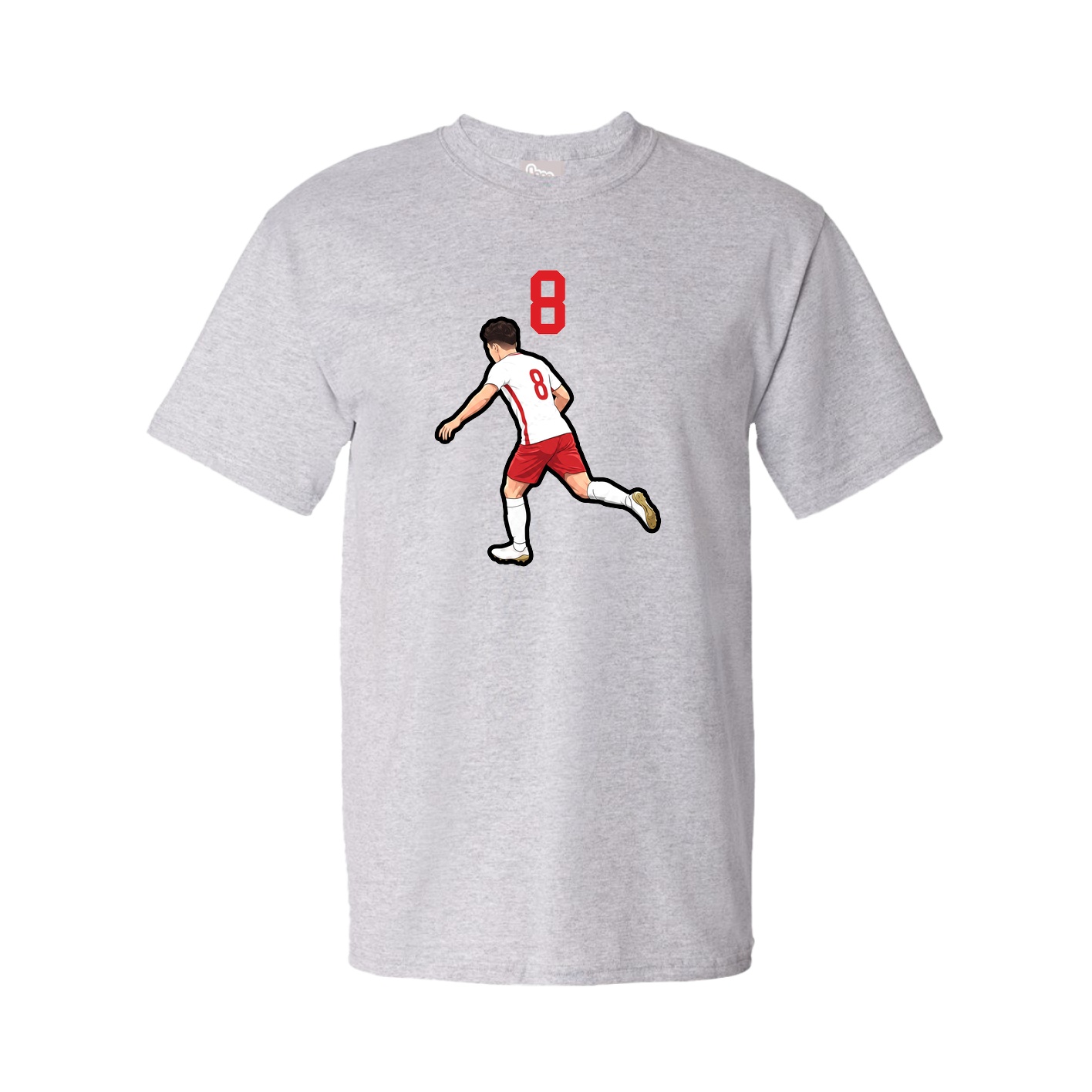 Youth Tee — Number Top in Grey