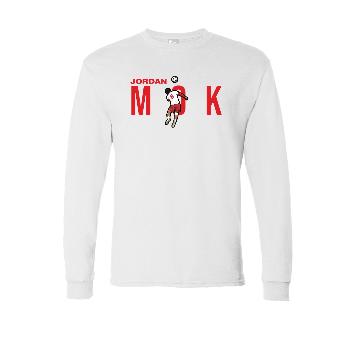 Long Sleeve Tee — Player Name in White