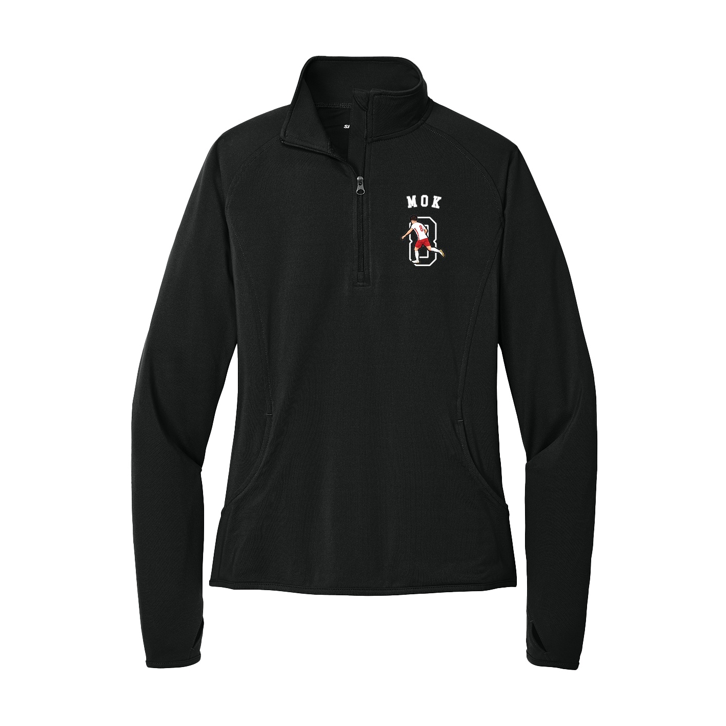 Women's Q-Zip Pullover — Shirsey Arch in Black