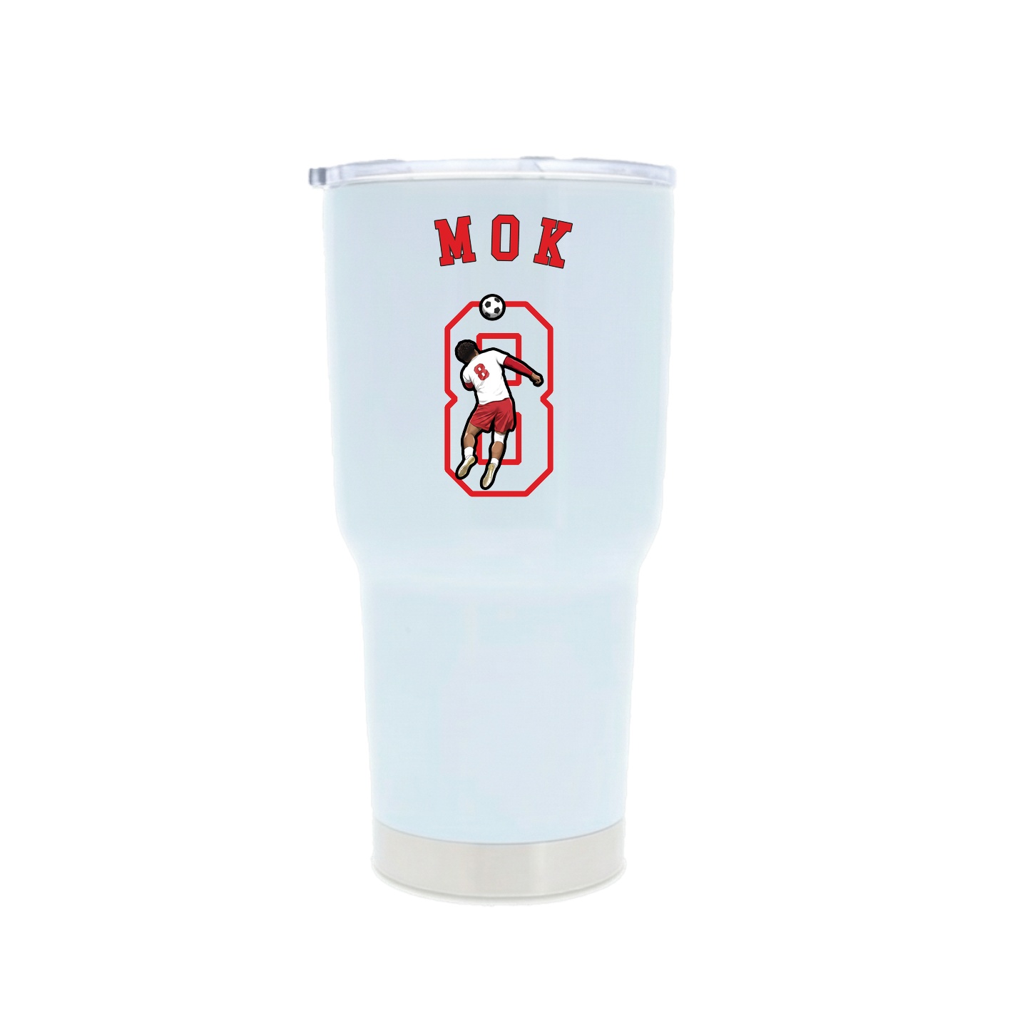 30oz Stainless Steel Tumbler — Shirsey Arch in White