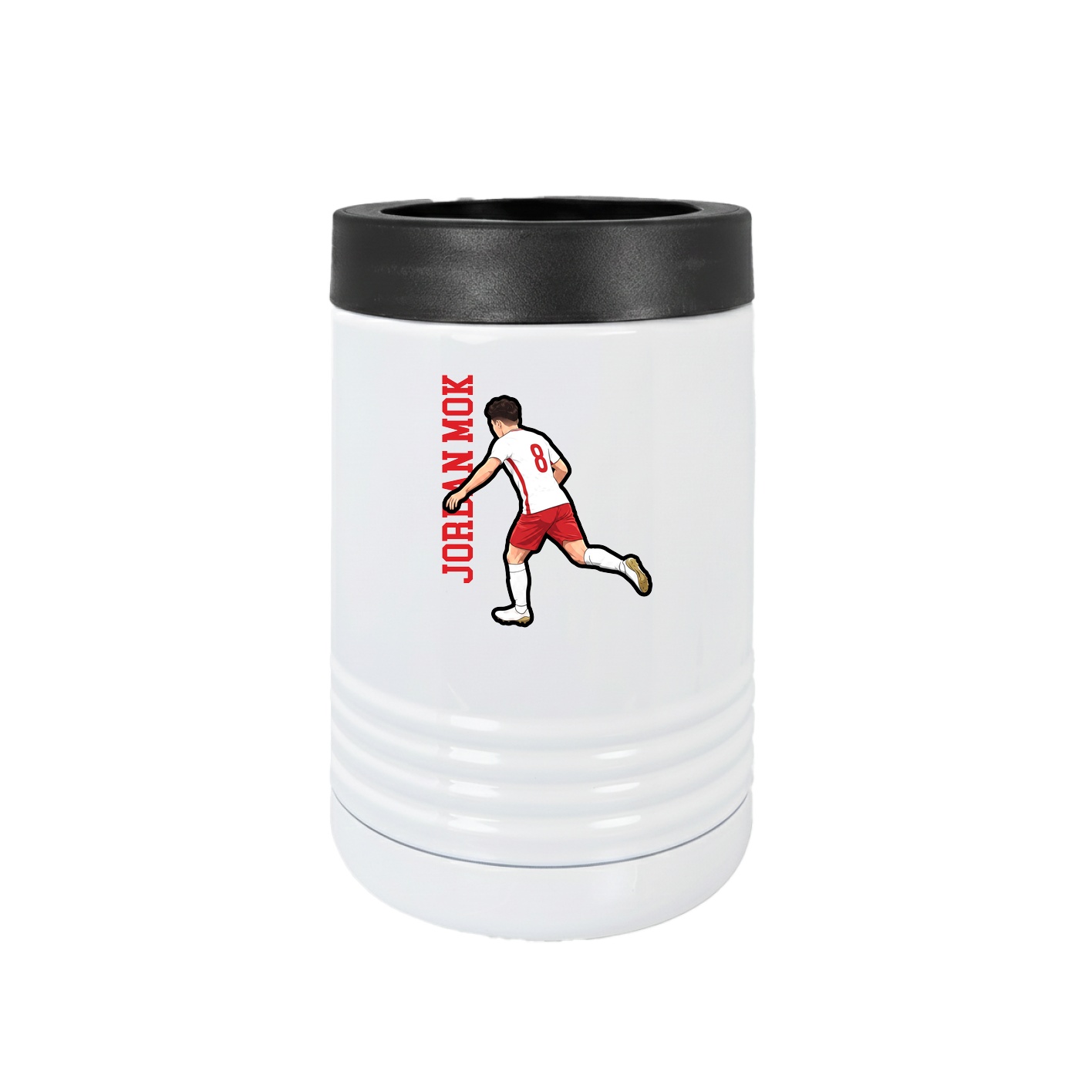 Beverage Holder — Name Vertical in White