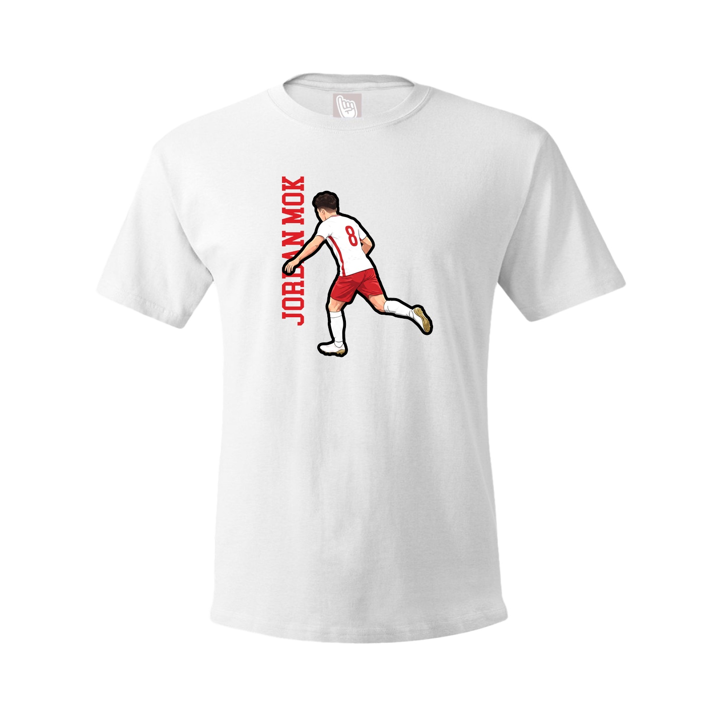 Tee — Name Vertical in White