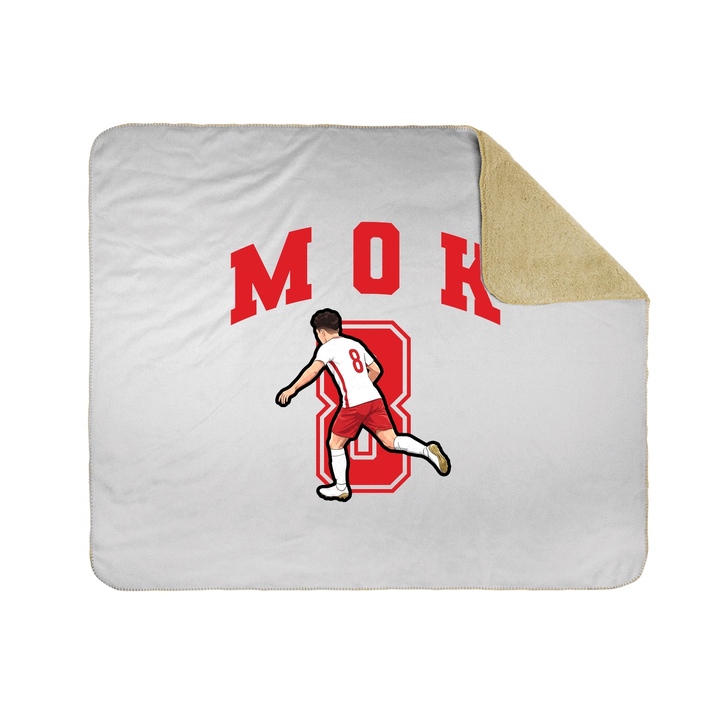 Throw Blanket — Number in White