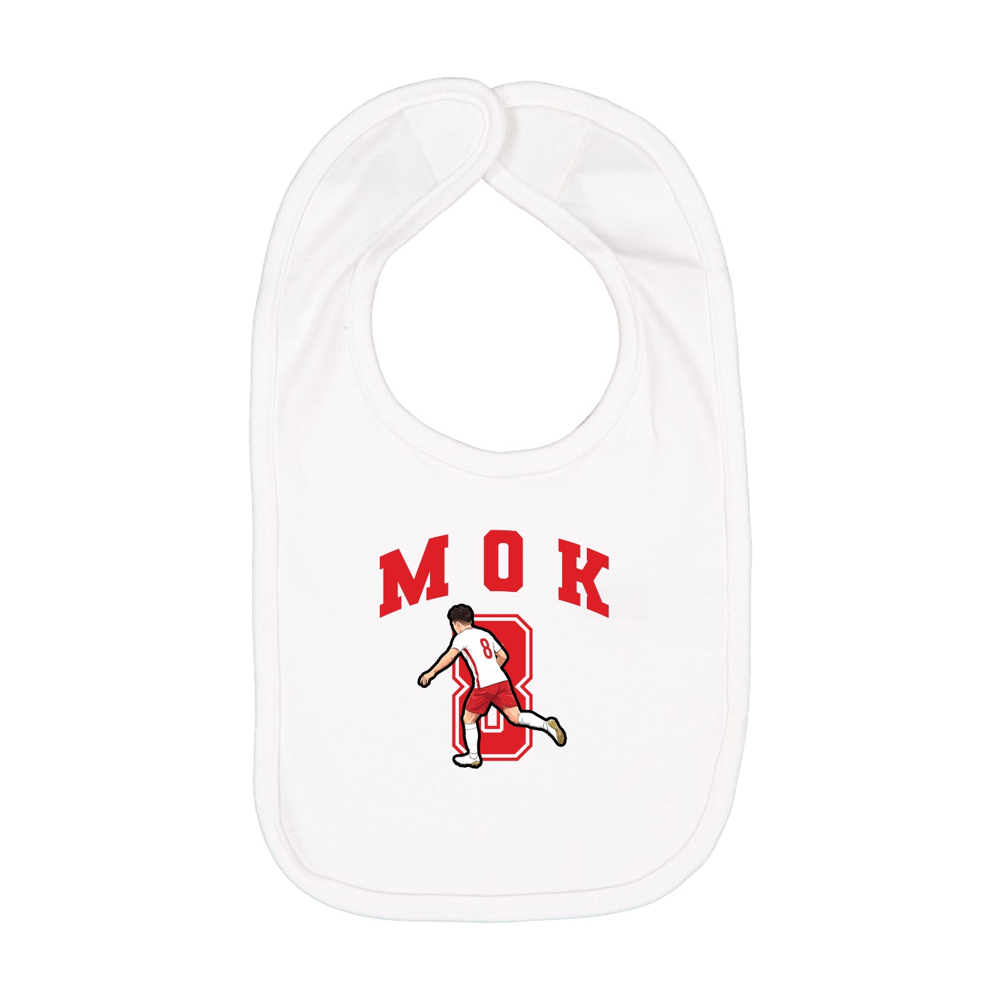 Infant Bib — Number in White