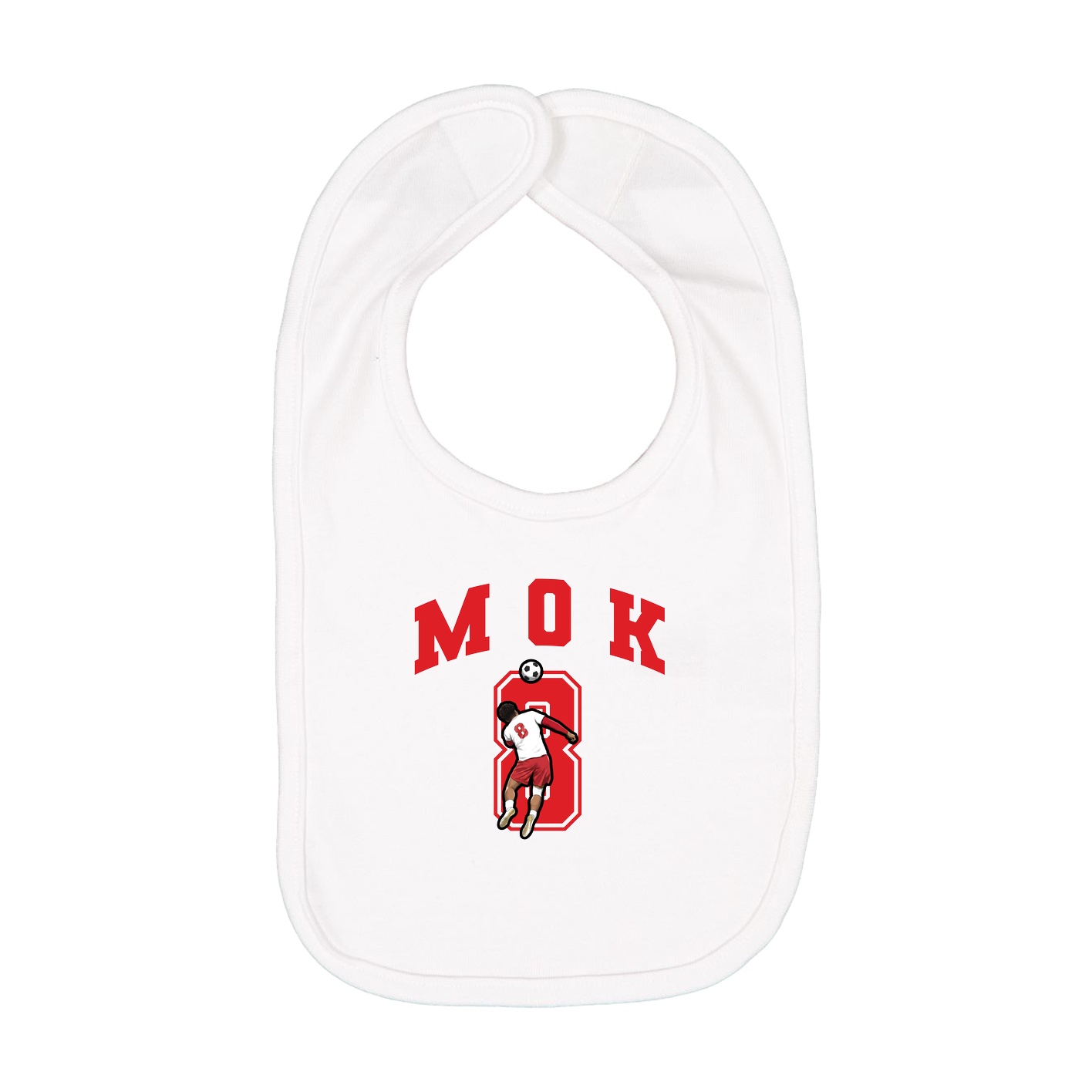 Infant Bib — Number in White