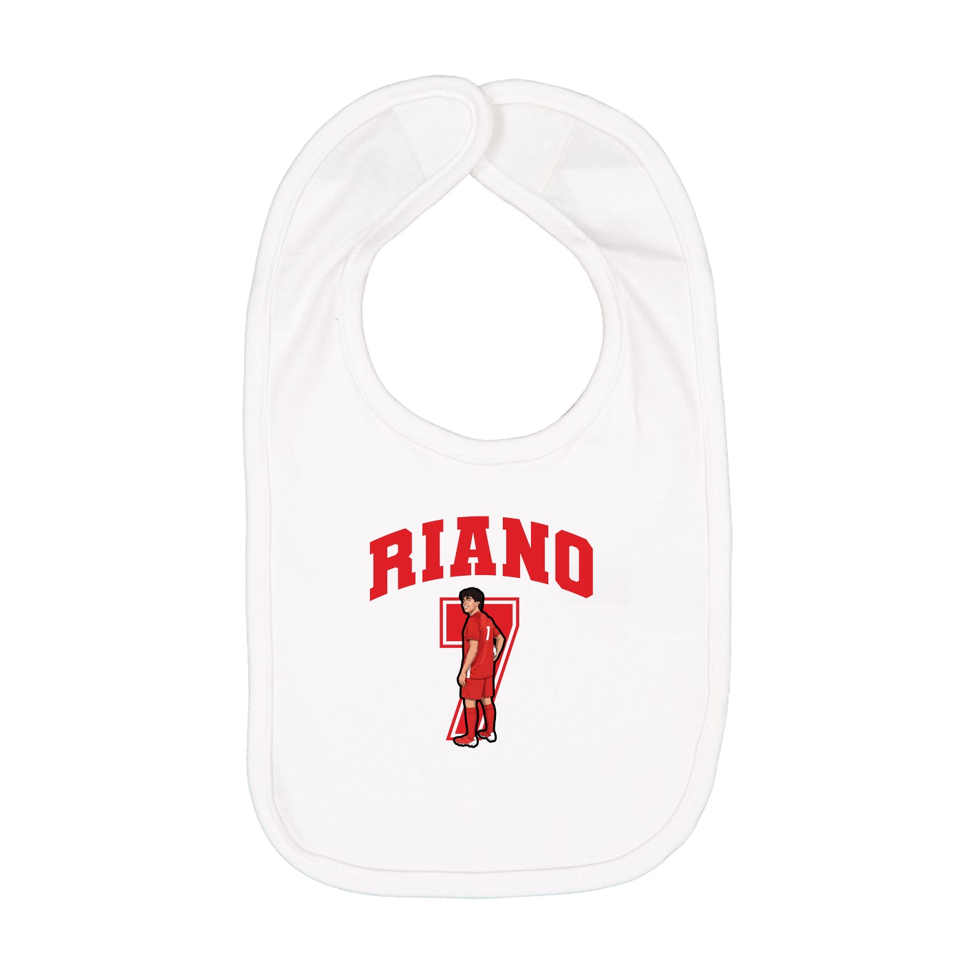 Infant Bib — Number in White