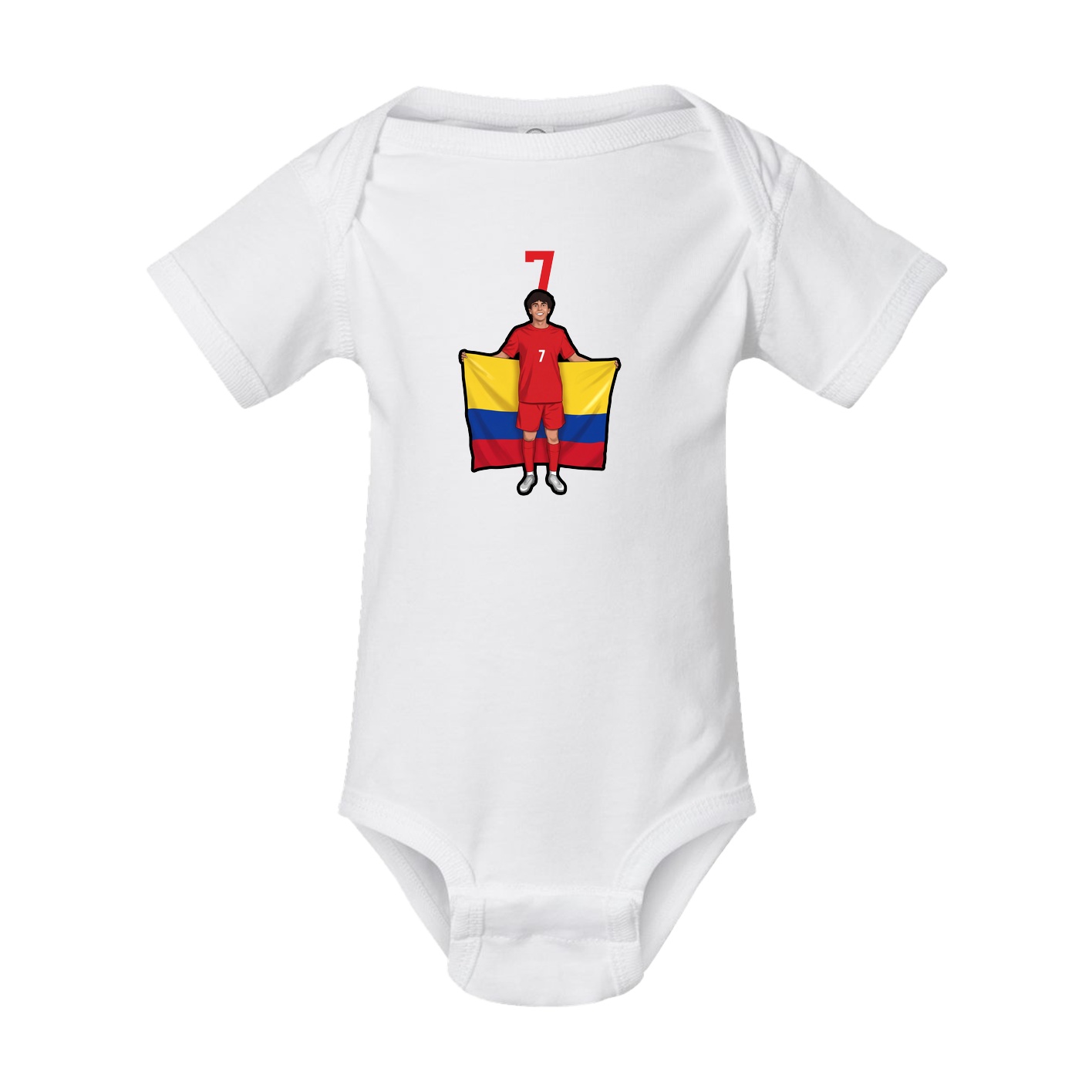 Baby Onesie — Number Top in White