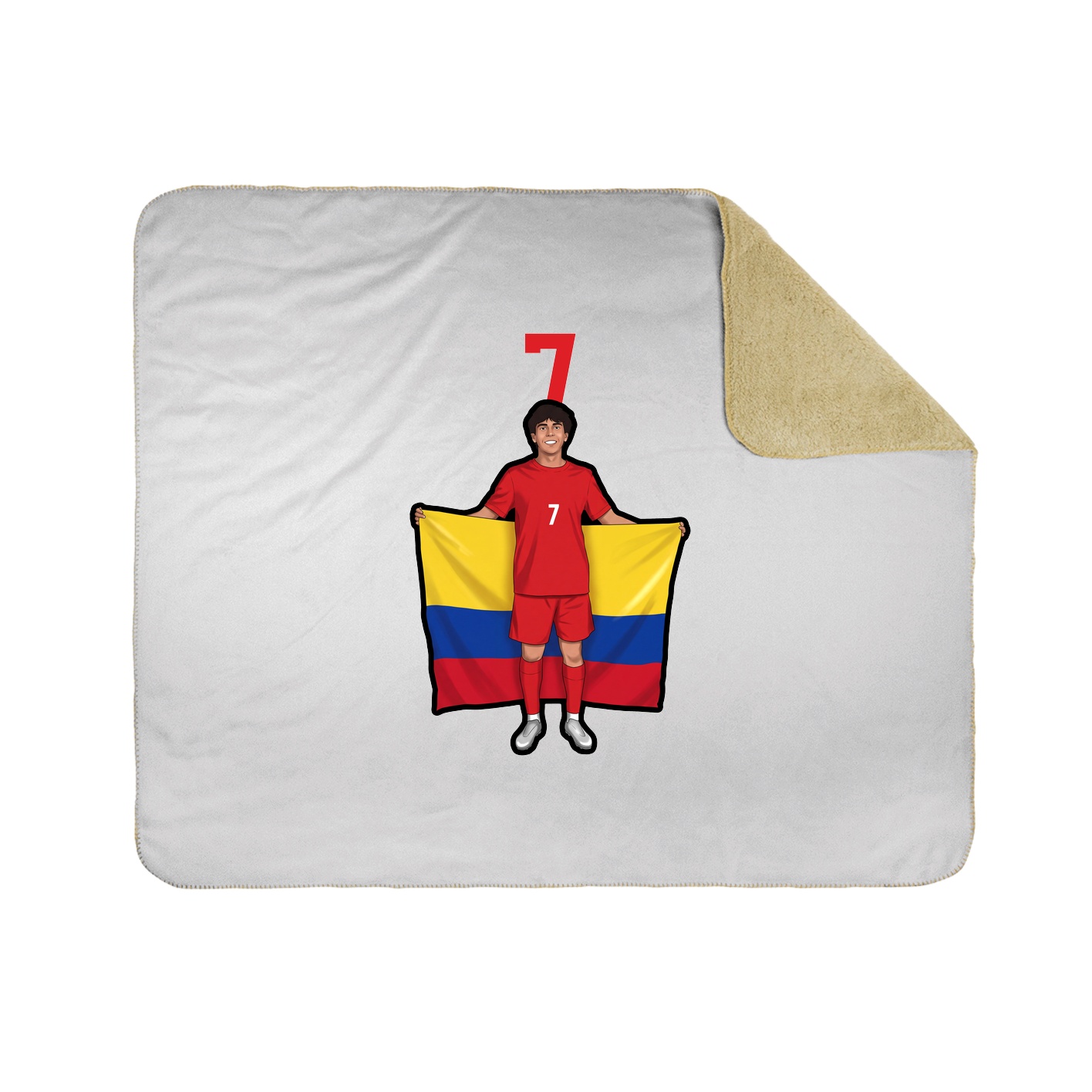 Throw Blanket — Number Top in White